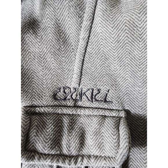 EZEKIEL Gray Military Style  Skater Casual Faux Fur Lined Hoodie Jacket SZ L - Picture 8 of 10